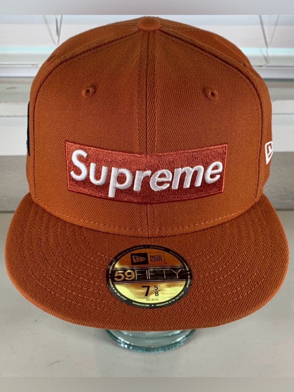 Supreme Rust Orange Detroit Tiger Logo Fitted Cap 7 5/8